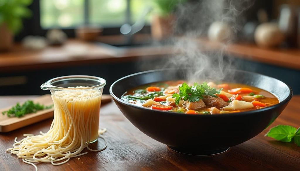 quelle quantité de vermicelle dans une soupe